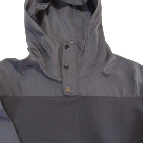 Control Sector Black Pullover Hooded Tunic Shirt Size M Front Pouch Korean Style - Picture 3 of 9